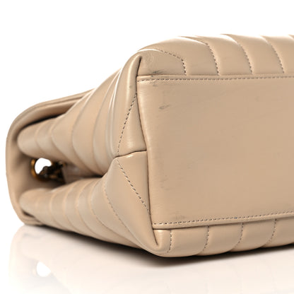 Saint Laurent Calfskin Y Quilted Monogram Medium Loulou Chain Satchel Dark Beige 8 of 11