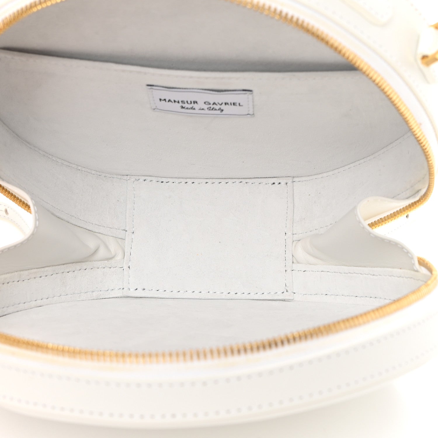 Mansur Gavriel Calfskin Circle Crossbody Bag White 5 of 16