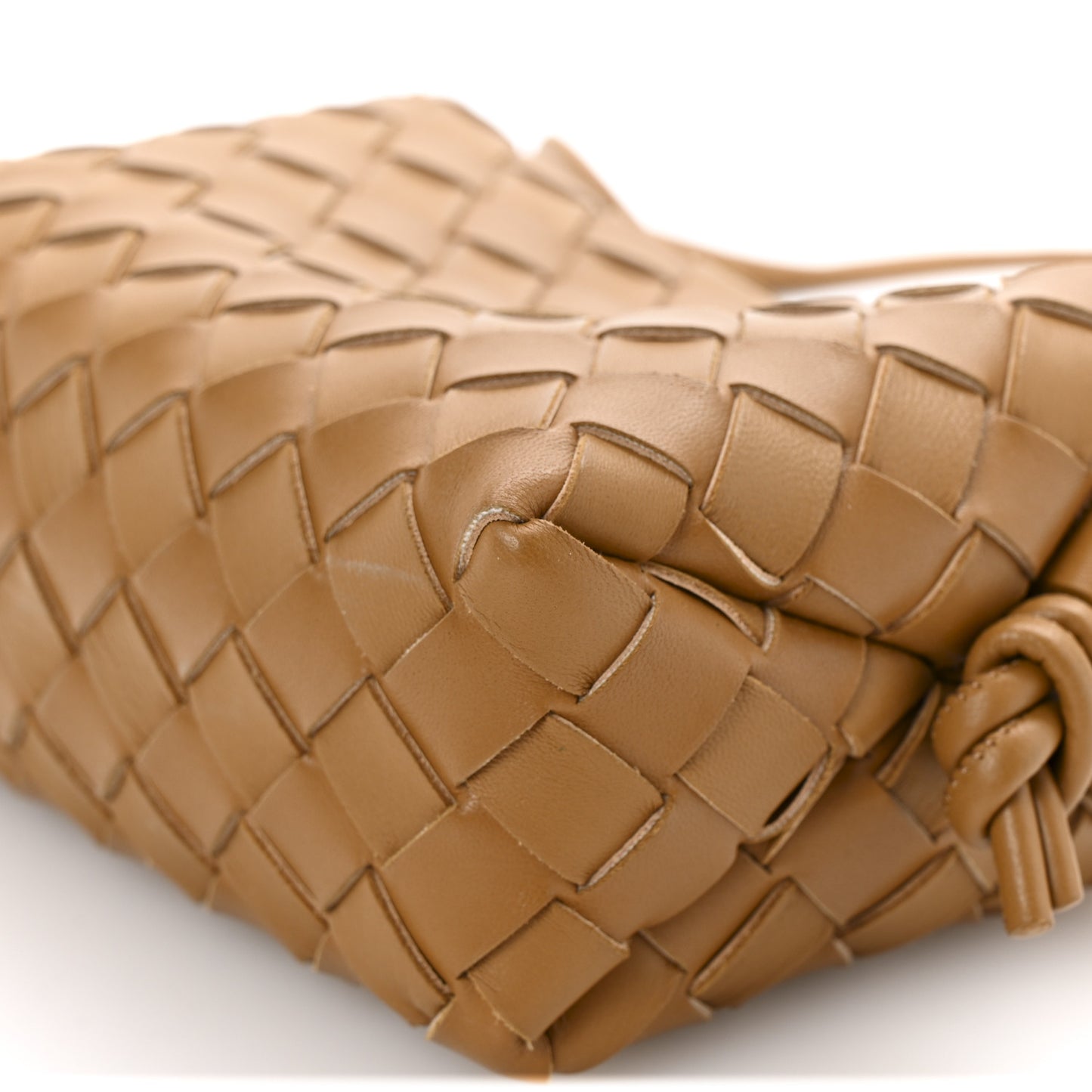 Nappa Intrecciato Mini Loop Camera Bag Camel