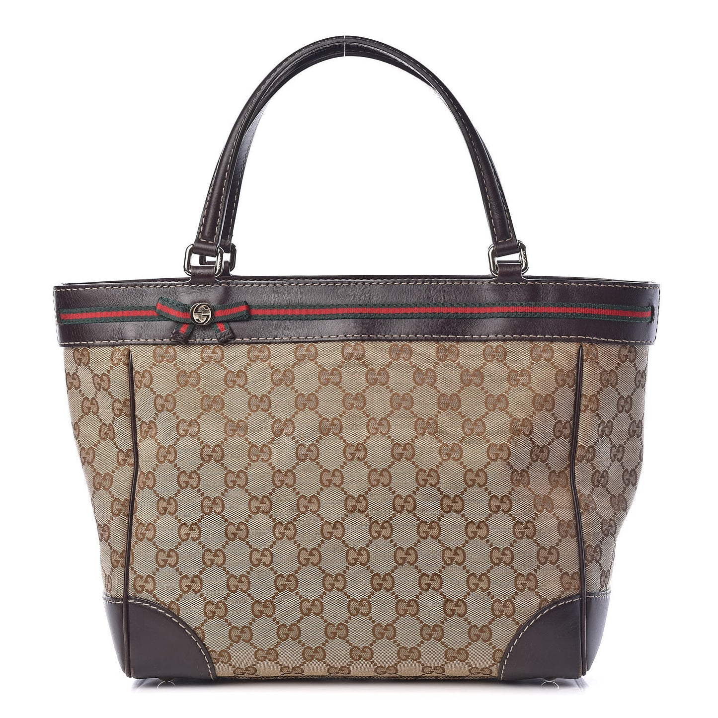 Monogram Web Medium Mayfair Tote Dark Brown