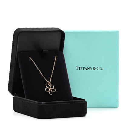 Tiffany 18K Rose Gold Paloma Picasso Villa Flower Pendant Necklace 5 of 5