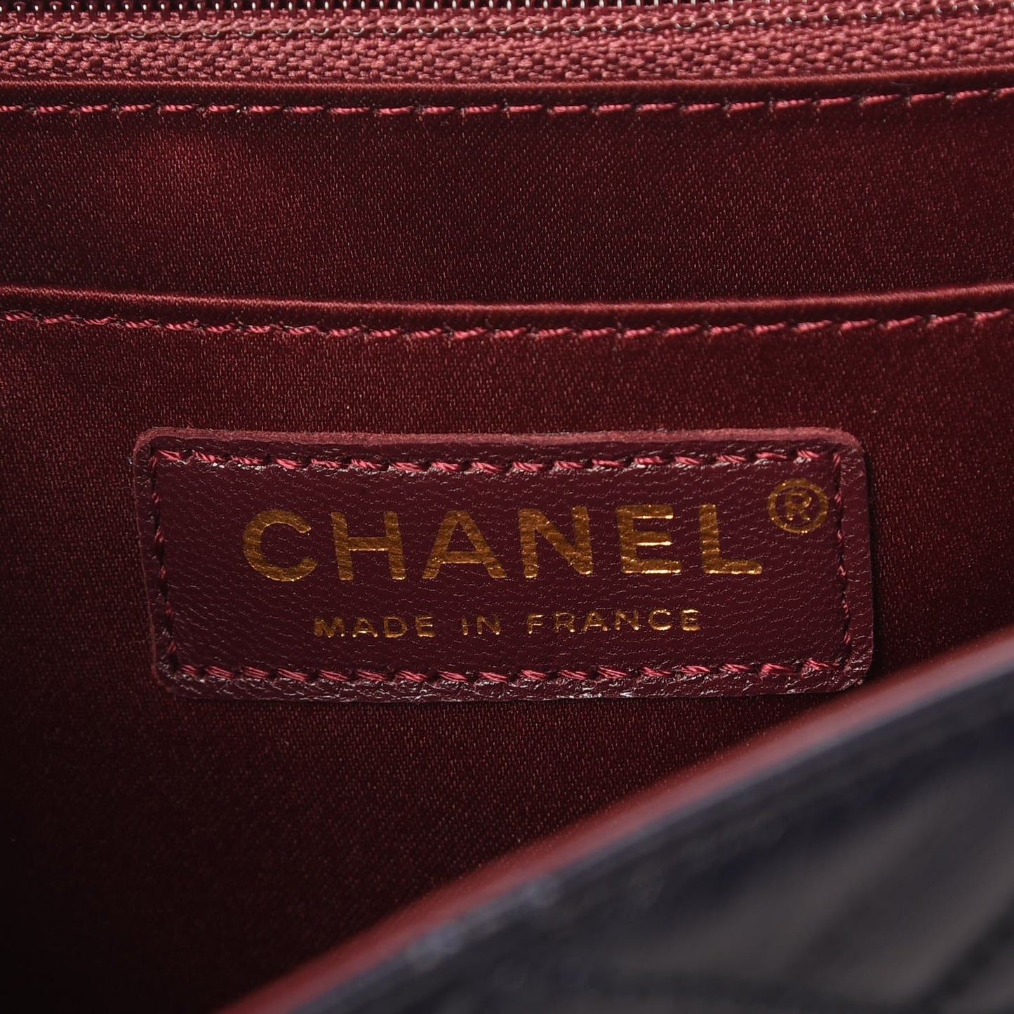 Lambskin Quilted Medium Golden Class Flap Marine