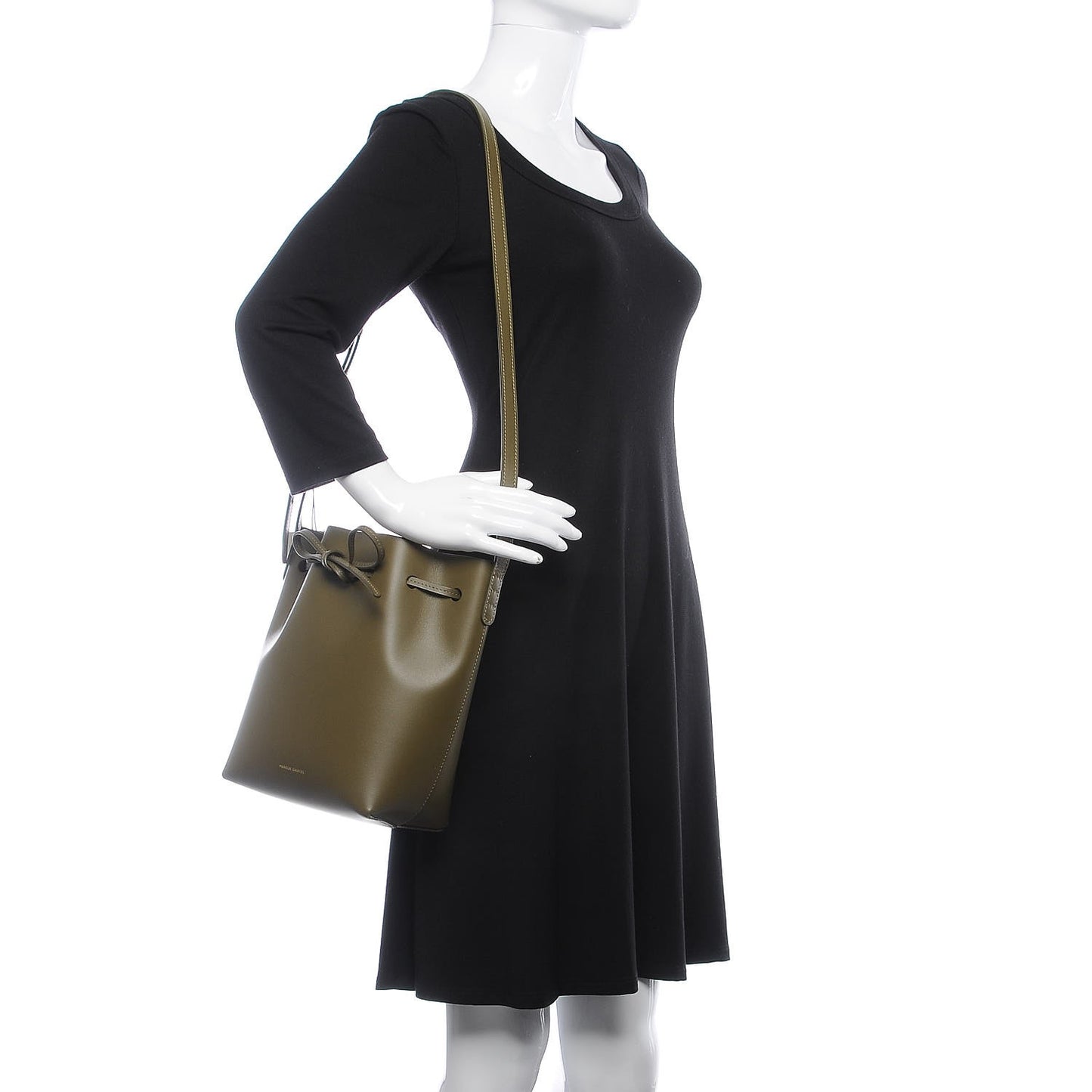 Calfskin Mini Bucket Bag Olive