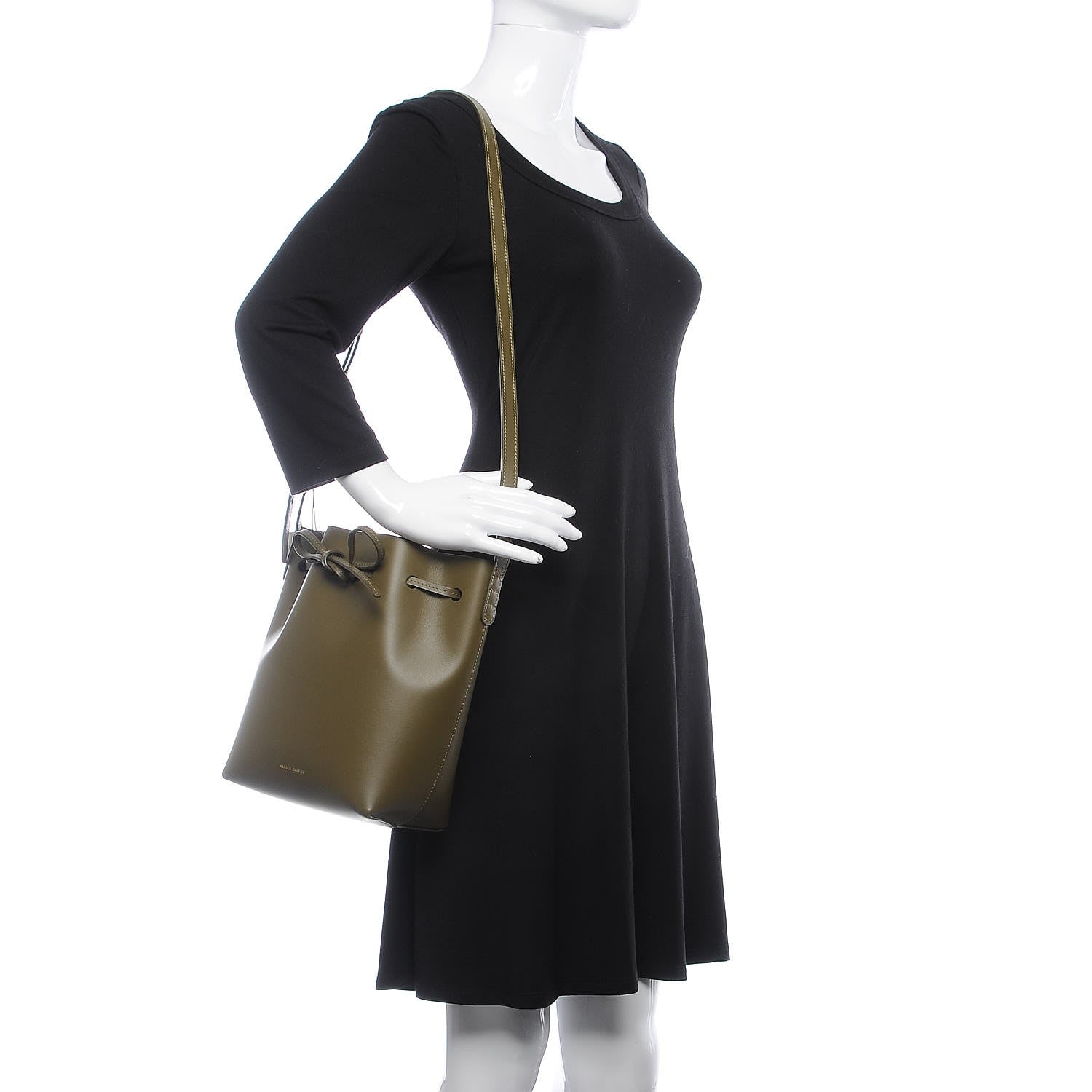 Mansur Gavriel Calfskin Mini Bucket Bag Olive 2 of 7