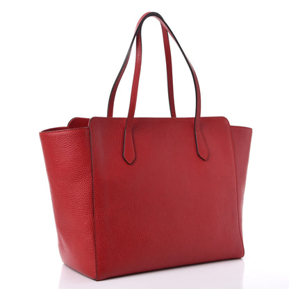 Gucci Dollar Calfskin Medium Swing Tote Red 3 of 6