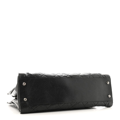 Chanel Crumpled Grained Calfskin CC Crave Tote Black 4 of 11