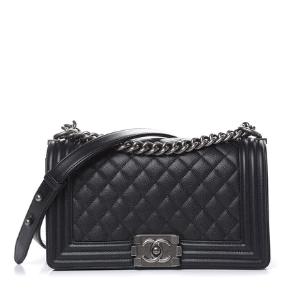 Chanel Caviar Quilted Medium Boy Flap Black 1 of 11
