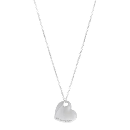 Tiffany Sterling Silver Heart Cutout Pendant Necklace 1 of 6