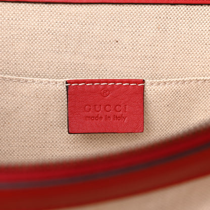 Gucci Moon Calfskin Web Large Dionysus Bamboo Top Handle Bag Hibiscus Red 6 of 15