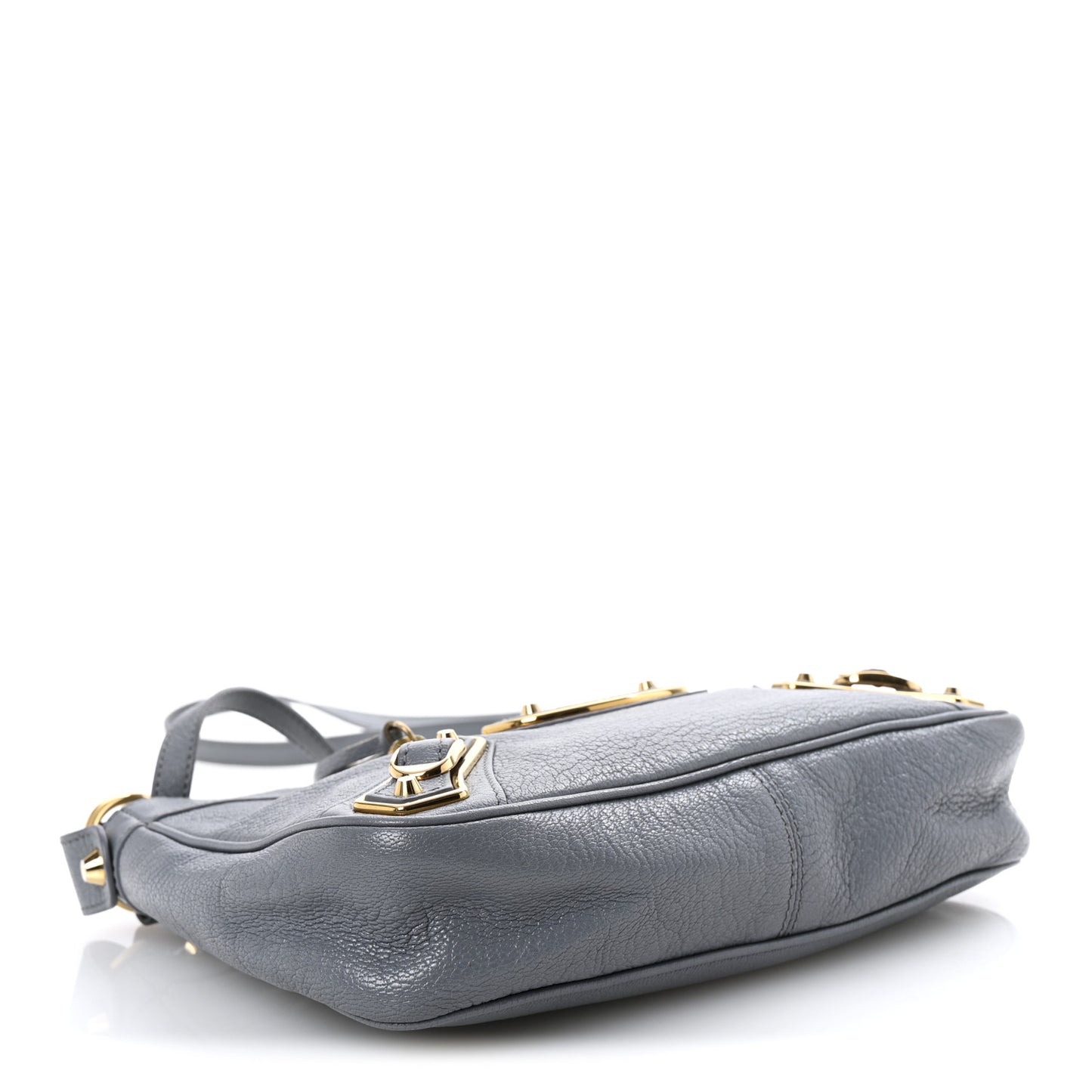 Chevre Gold Metallic Edge Hardware Hip Gris Acier