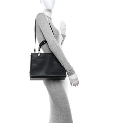 Gucci Calfskin Bamboo Top Handle Tote Black 2 of 11