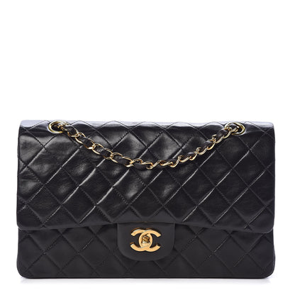 Chanel Lambskin Quilted Medium Double Flap Black 1 of 10