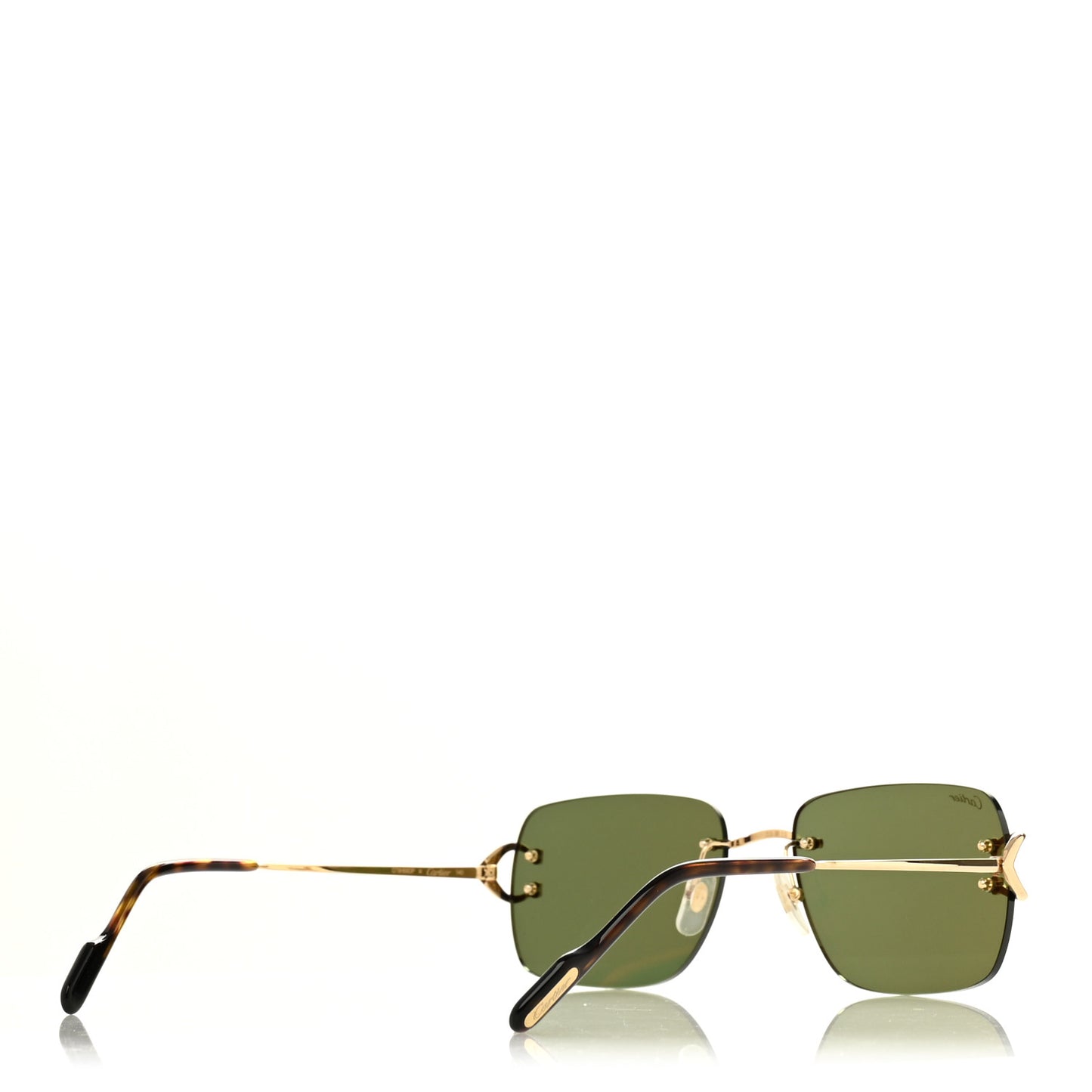 Metal Classic C De Cartier Sunglasses CT0330S Gold Green