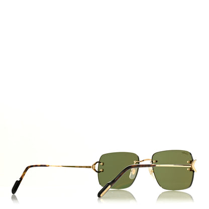 Cartier Metal Classic C De Cartier Sunglasses CT0330S Gold Green 4 of 8