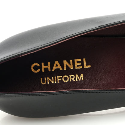 Chanel Lambskin Grosgrain Cap Toe CC Pumps 40 Black 7 of 8
