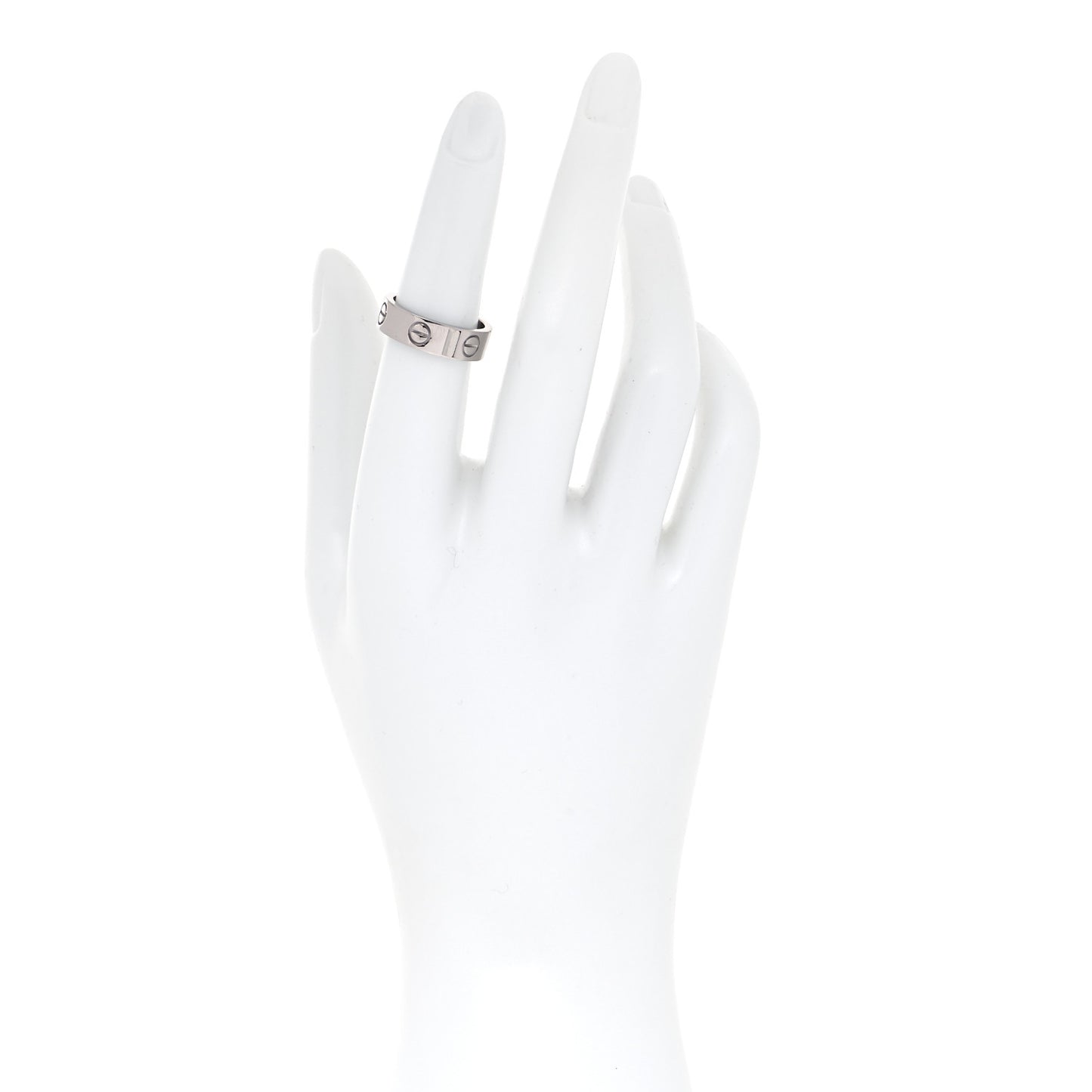 18K White Gold 5.5mm LOVE Ring 52 6