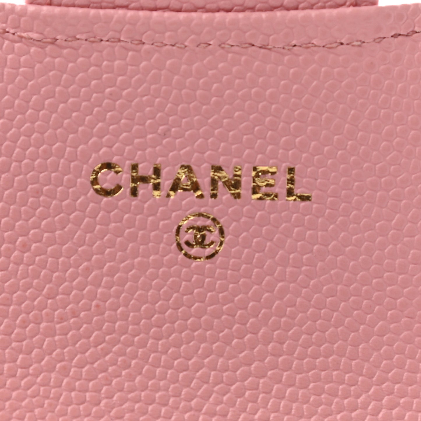 Caviar Quilted Flap Card Holder Wallet Light Pink