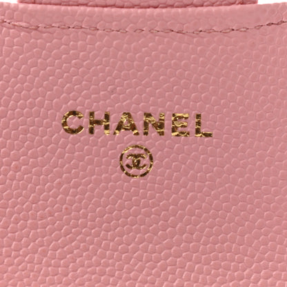 Chanel Caviar Quilted Flap Card Holder Wallet Light Pink 7 of 8
