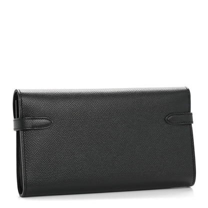 Hermes Epsom Kelly Longue Wallet Black 3 of 11
