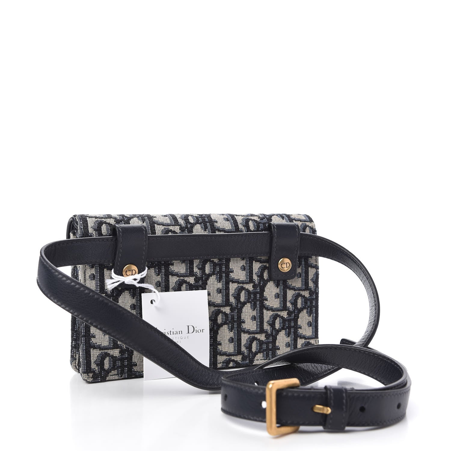 Christian Dior Oblique Saddle Belt Bag Blue 3 of 11