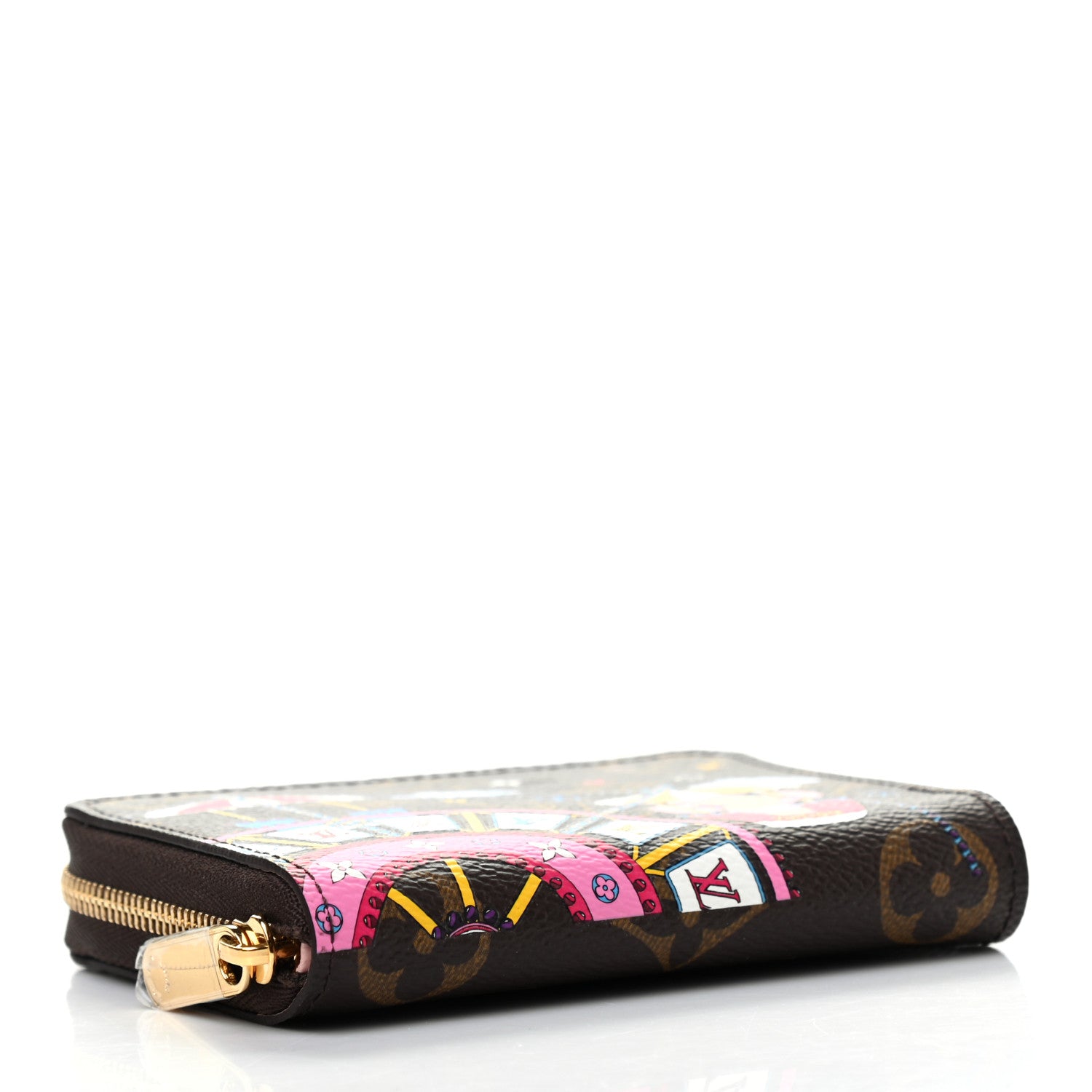Louis Vuitton Monogram 2020 Christmas Animation Big Wheel Zippy Coin Purse Rose Ballerine 4 of 7