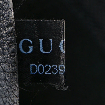 Gucci Pebbled Calfskin Medium Logo Portfolio Clutch Black 8 of 9