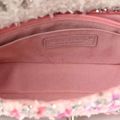 Chanel Tweed Quilted Mini Rectangular Flap Light Pink Silver Blue 11 of 11