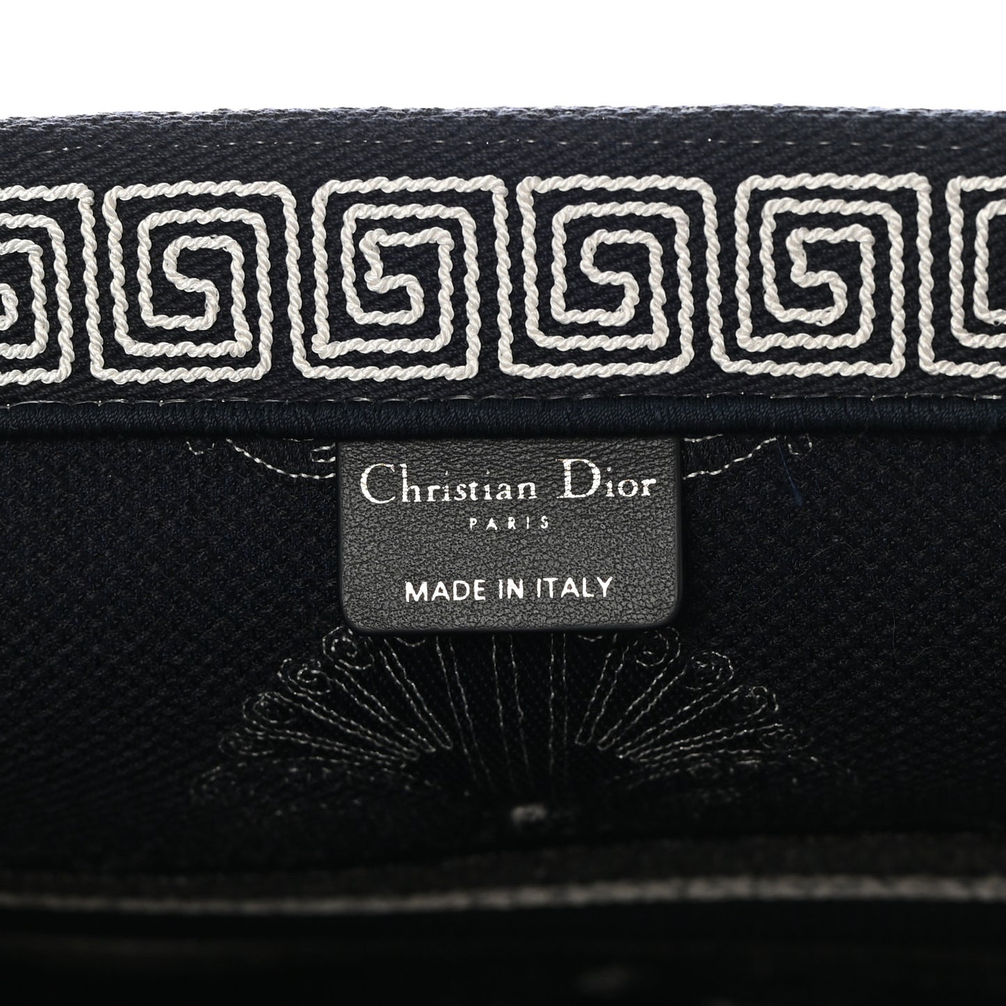Canvas Embroidered Cornely Book Tote Blue White
