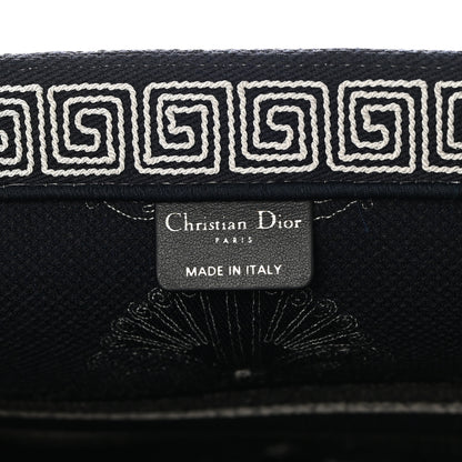 Christian Dior Canvas Embroidered Cornely Book Tote Blue White 6 of 11