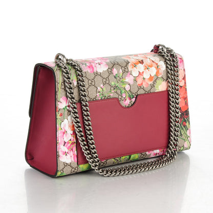 Gucci GG Supreme Monogram Blooms Medium Padlock Shoulder Bag Beige Multicolor Dry Rose 3 of 7