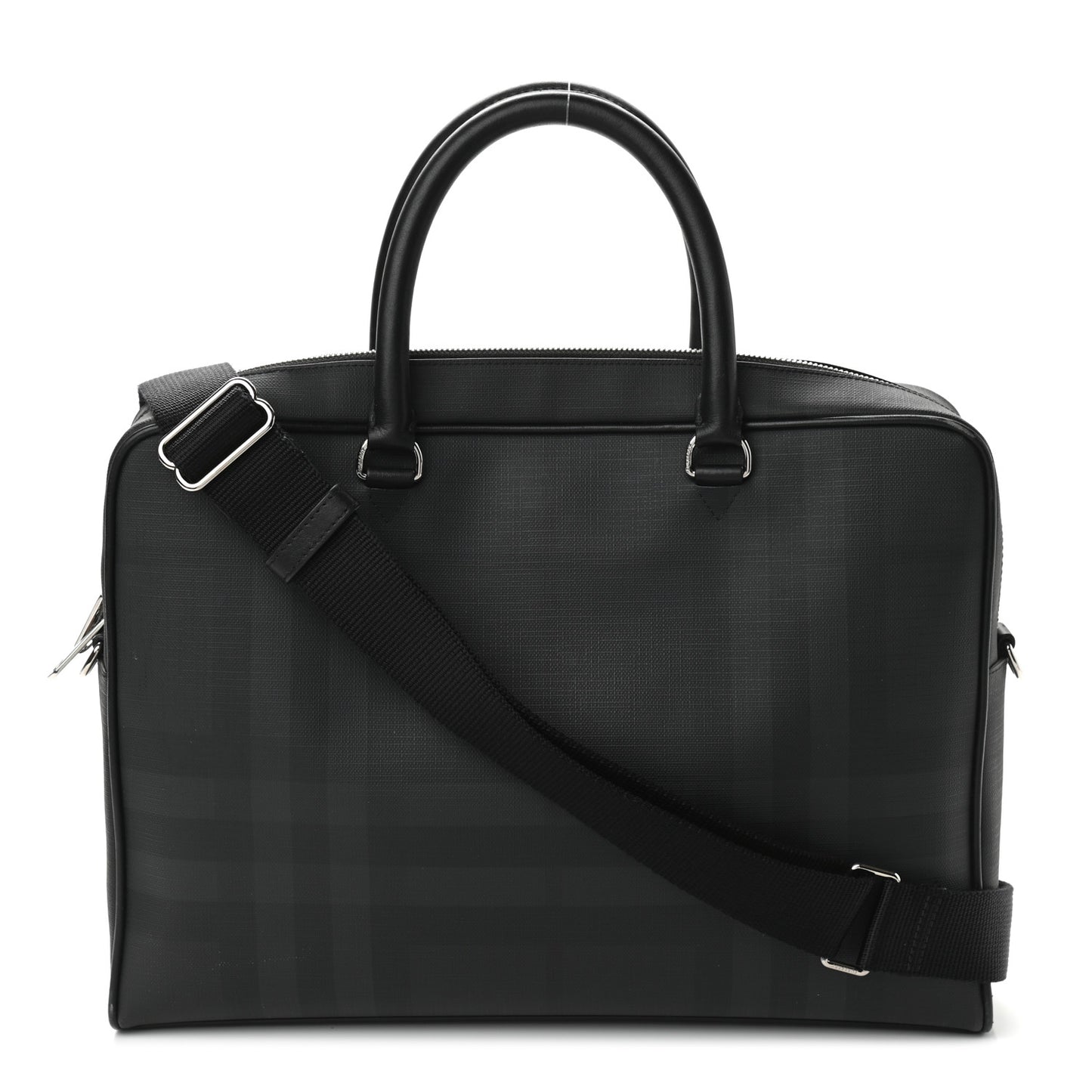 London Check Ainsworth Briefcase Dark Charcoal