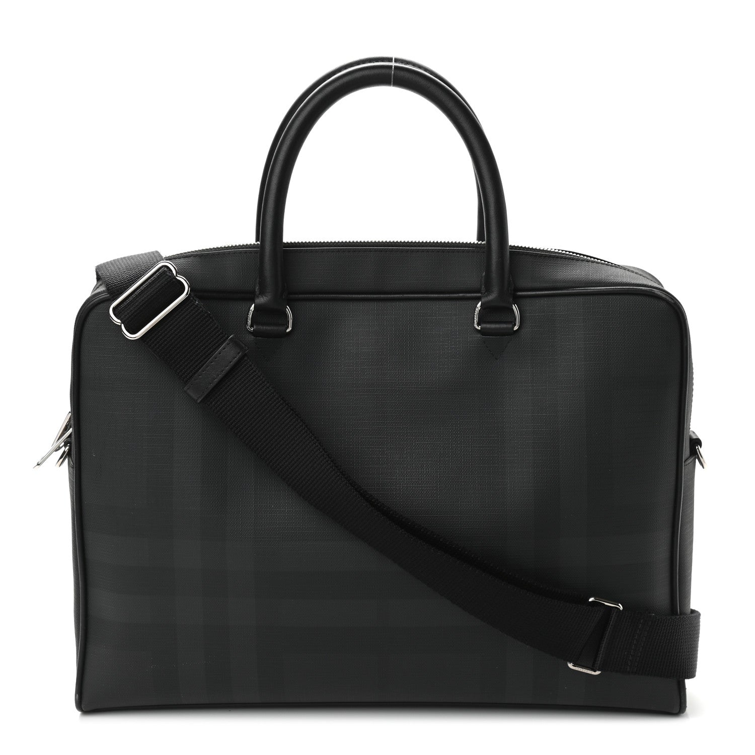 Burberry London Check Ainsworth Briefcase Dark Charcoal 1 of 16