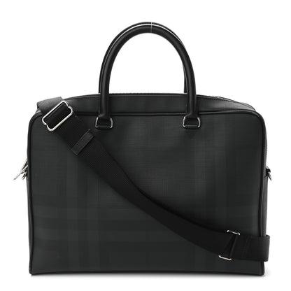 Burberry London Check Ainsworth Briefcase Dark Charcoal 1 of 16