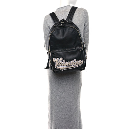 Valentino Garavani Calfskin Logo Backpack Black 2 of 12