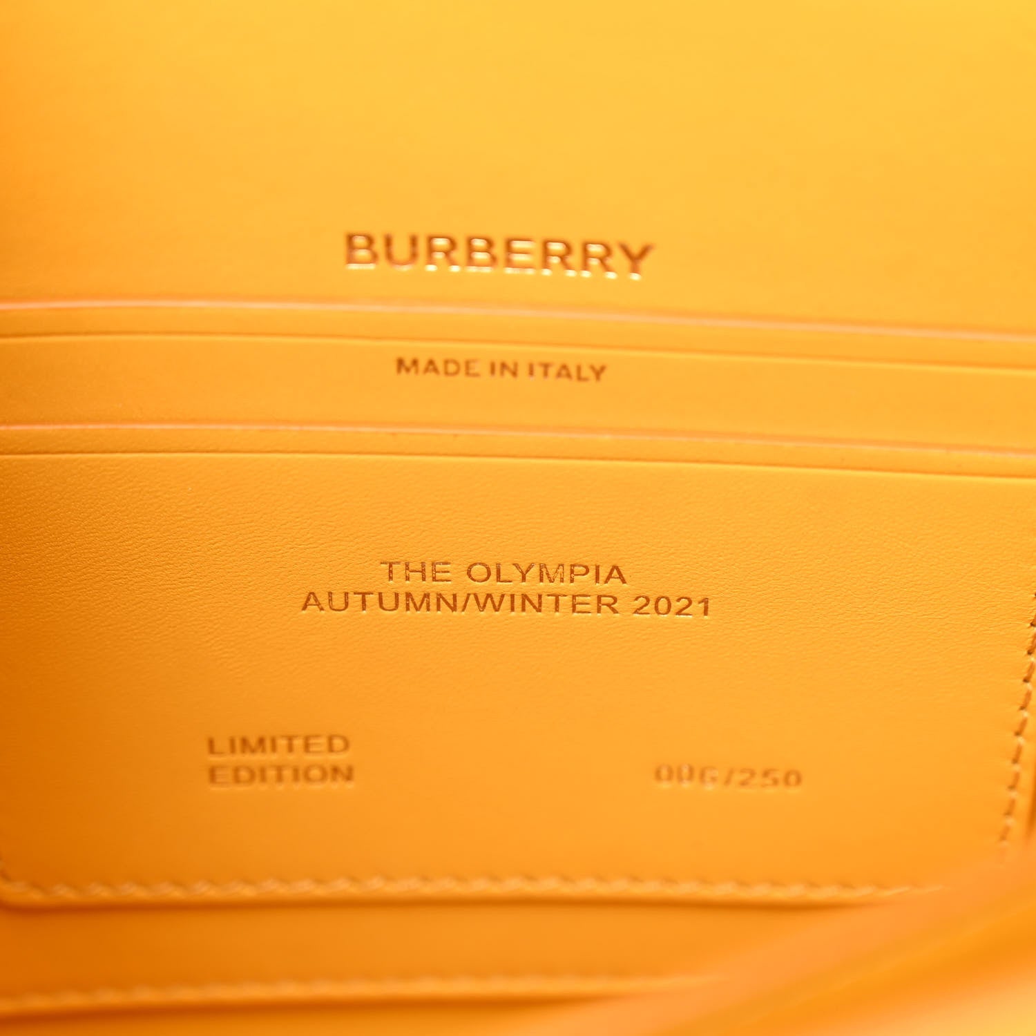 Burberry Calfskin Small Olympia Shoulder Bag Marigold 7 of 10