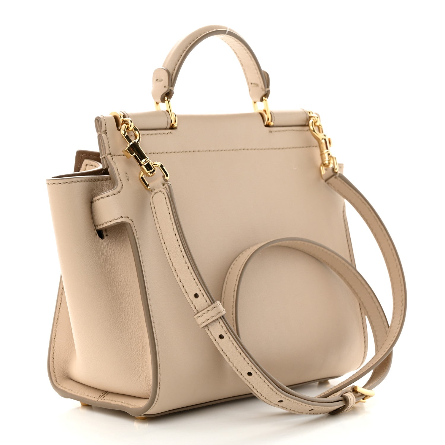 Dolce & Gabbana Calfskin Small Sicily 62 Beige 3 of 8