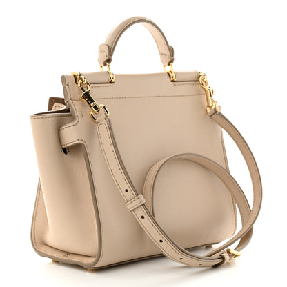 Dolce & Gabbana Calfskin Small Sicily 62 Beige 3 of 8