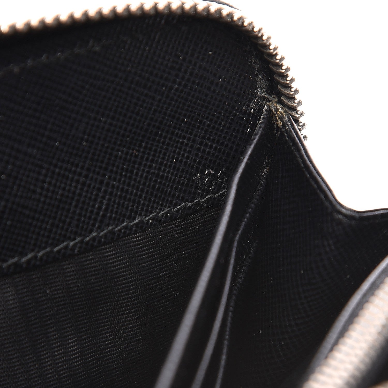 Prada Saffiano Zip Around Wallet Nero Black 8 of 9