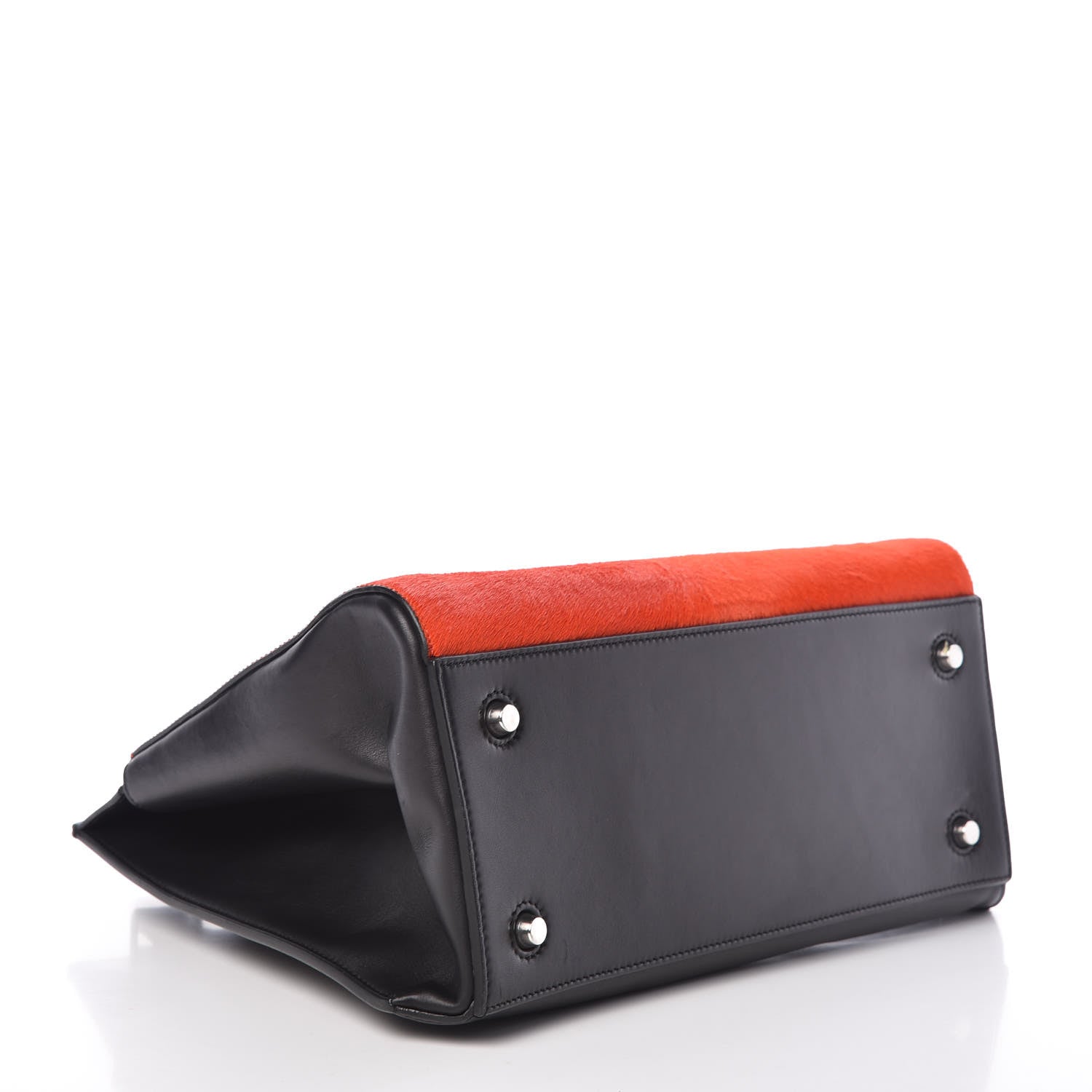 Celine Pony Hair Medium Edge Shoulder Bag Vermillion 4 of 9