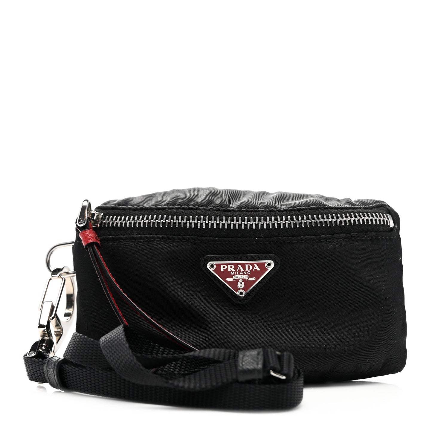 Tessuto Nylon Pouch Black Fiery Red
