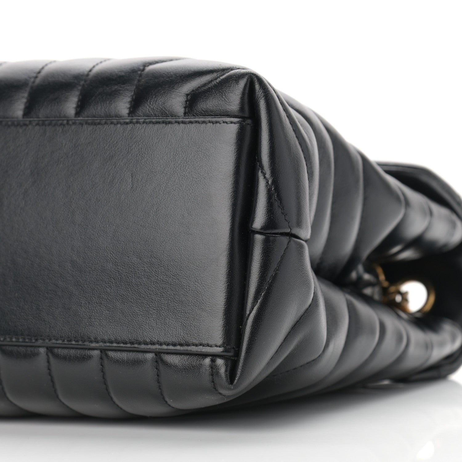Saint Laurent Calfskin Y Quilted Monogram Medium Loulou Chain Satchel Black 9 of 9