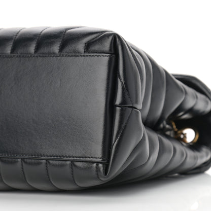Saint Laurent Calfskin Y Quilted Monogram Medium Loulou Chain Satchel Black 9 of 9