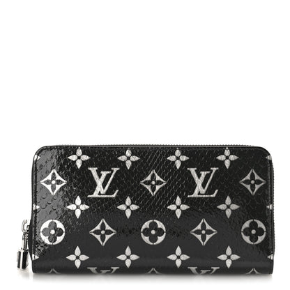 Louis Vuitton Snakeskin Monogram Zippy Padlock Wallet Black 1 of 9