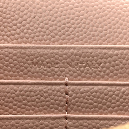 Saint Laurent Grain De Poudre Matelasse Chevron Monogram Chain Wallet Pale Pink 7 of 11