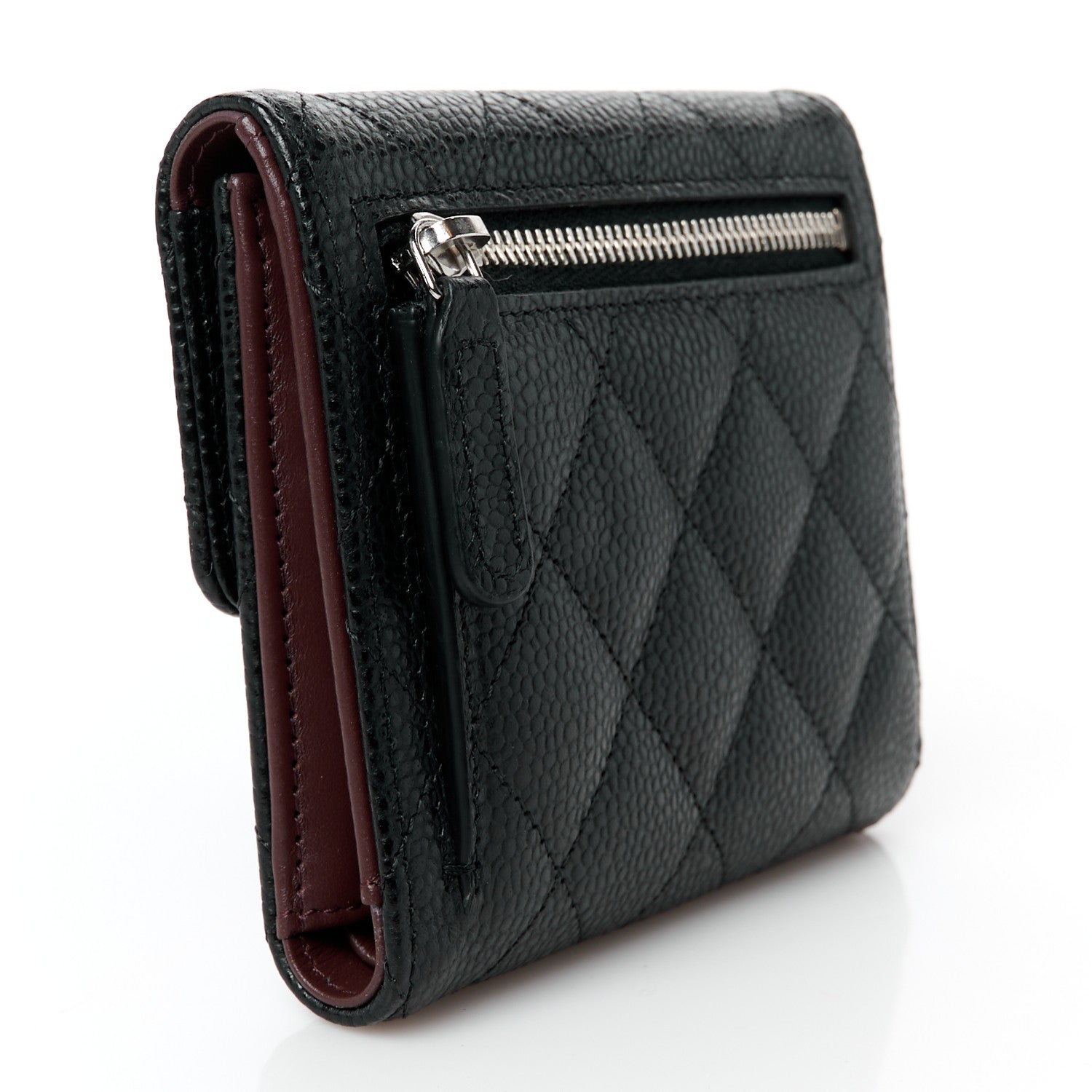 Chanel Caviar Quilted Compact Flap Wallet Black 3 of 11