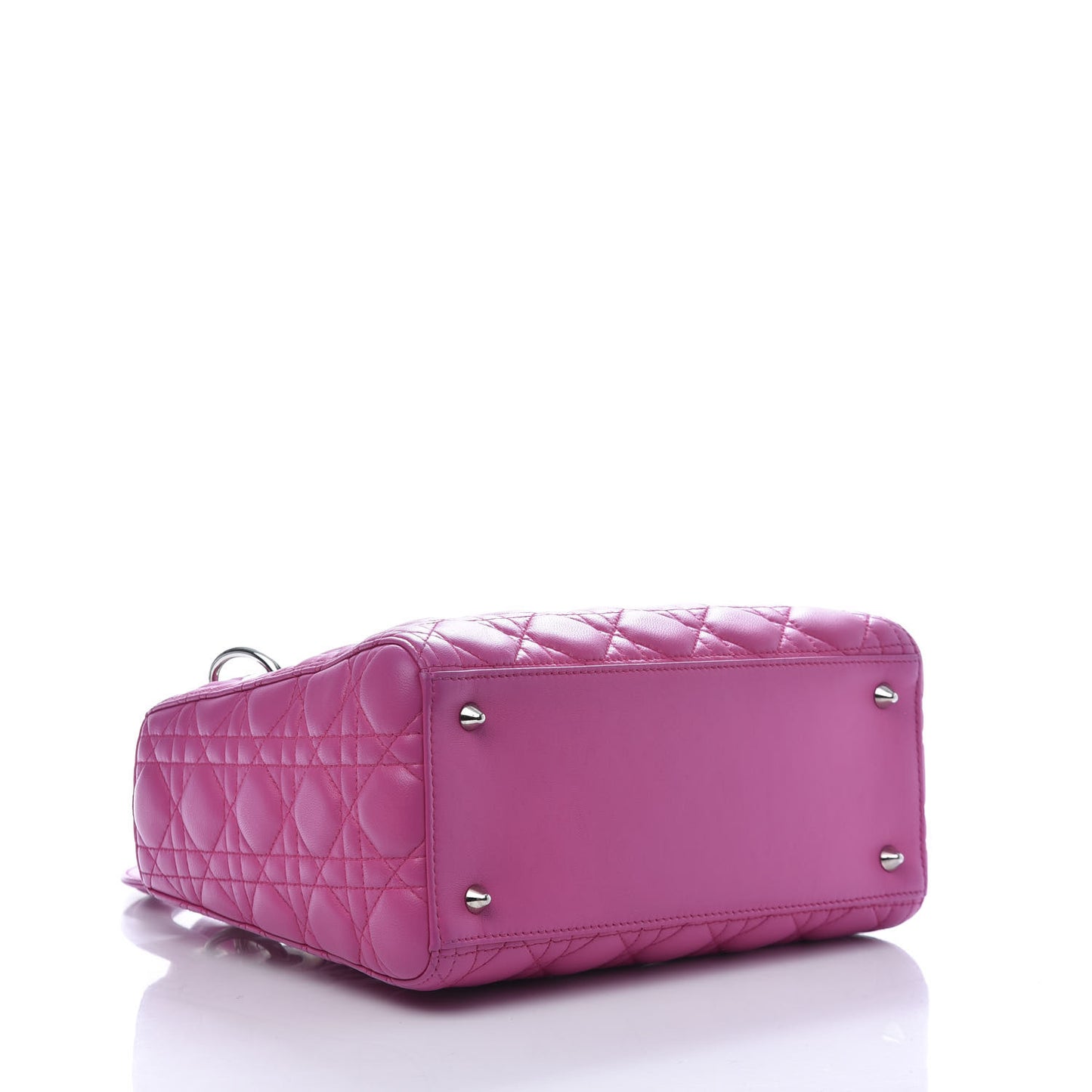 Lambskin Cannage Medium Lady Dior Fuchsia