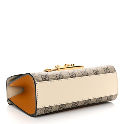 Gucci GG Supreme Monogram Calfskin Small Padlock Shoulder Bag Beige Mystic White Sun Oil 4 of 12