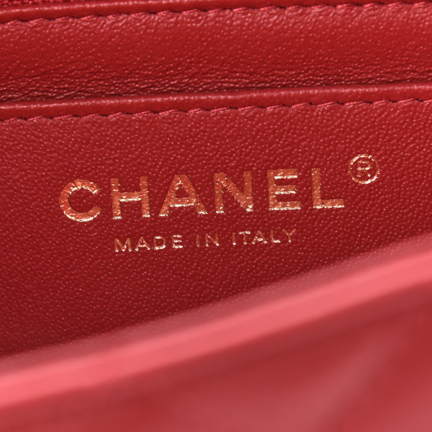 Chanel Lambskin Quilted Mini Rectangular Flap Red 6 of 9