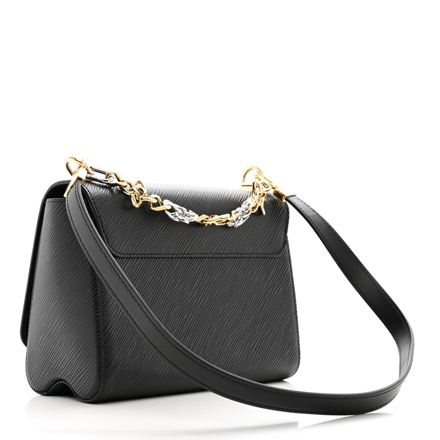 Louis Vuitton Epi Twist Flowers Chain Shoulder Bag MM Black 3 of 9