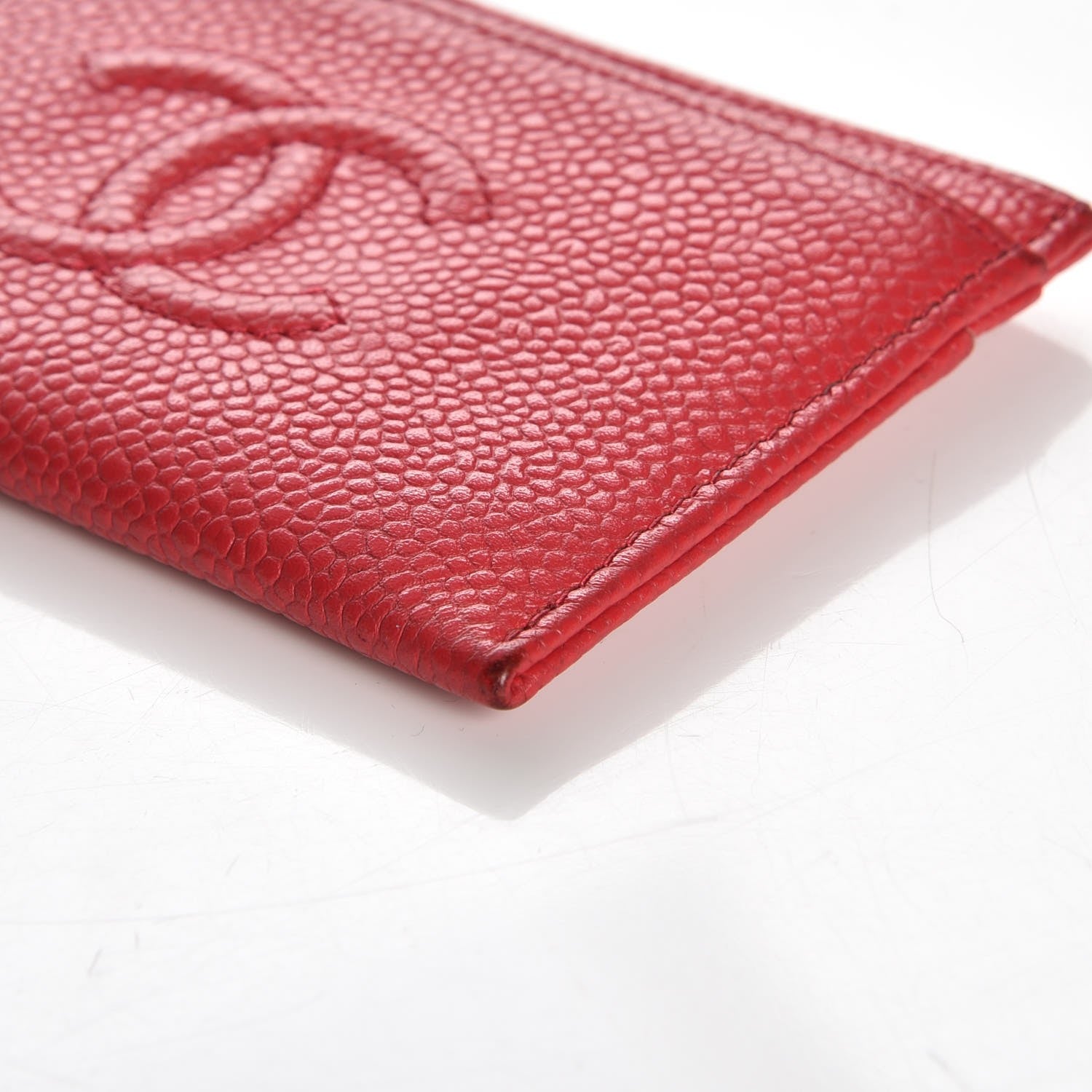 Chanel Caviar Timeless CC Card Holder Wallet Red 7 of 11